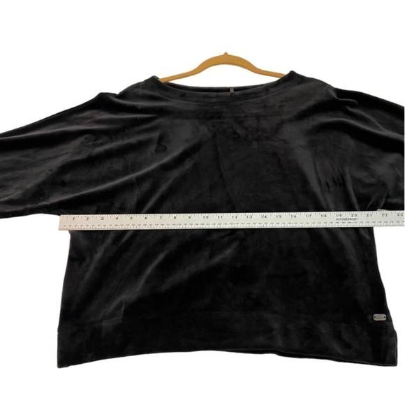 DKNY Sport Cropped Velour Sweatshirt Size Small - Picture 11 of 12